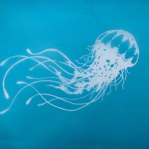 Silk Screen Stencils, Clay Silk Screen, Jellyfish, Ceramics, Silk Screen, Custom Silk Screen, Burned Screen, Screen Printing Stencil