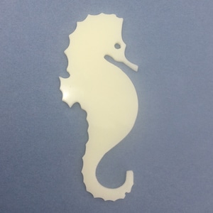 Precut Stained Glass, Precut Glass Seahorse, COE 90 or COE 96, For use in Fusing, Stained Glass, Mosaics and Glass Blowing