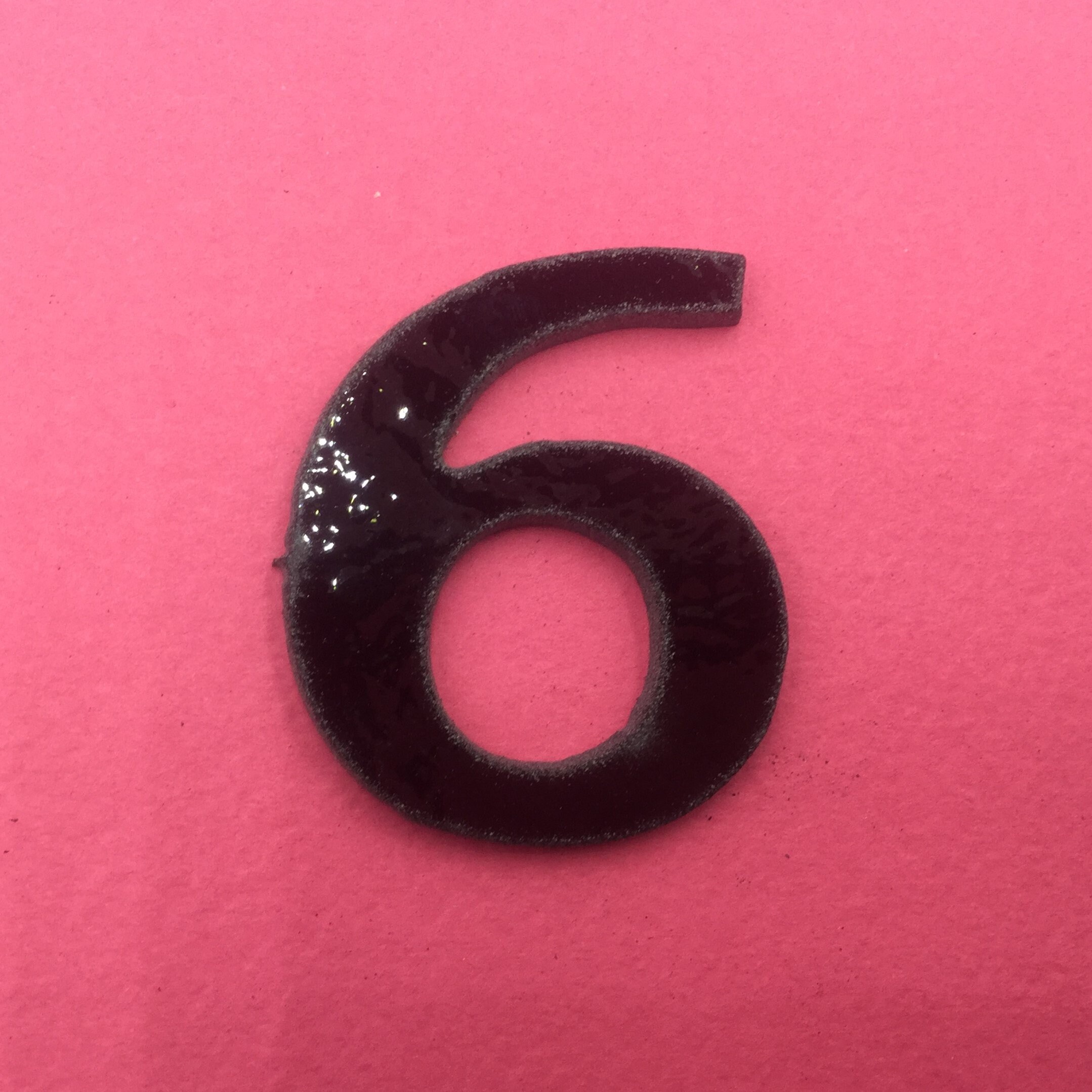 Precut Stained Glass Precut Glass Numbers 6 Black Opal Etsy