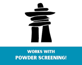 DIY Silk Screen Printing, Inukshuk Screen, Silk Screen Stencil, Screens for Printing, Silk Screen Transfer, Printmaking on Ceramics & Glass