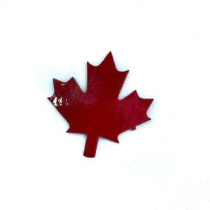 Precut Glass Shape Maple Leaf, COE 96 Red Opaque Fusible Glass, Precut Stained Glass Canadian Maple Leaves, Fusing and Mosaics