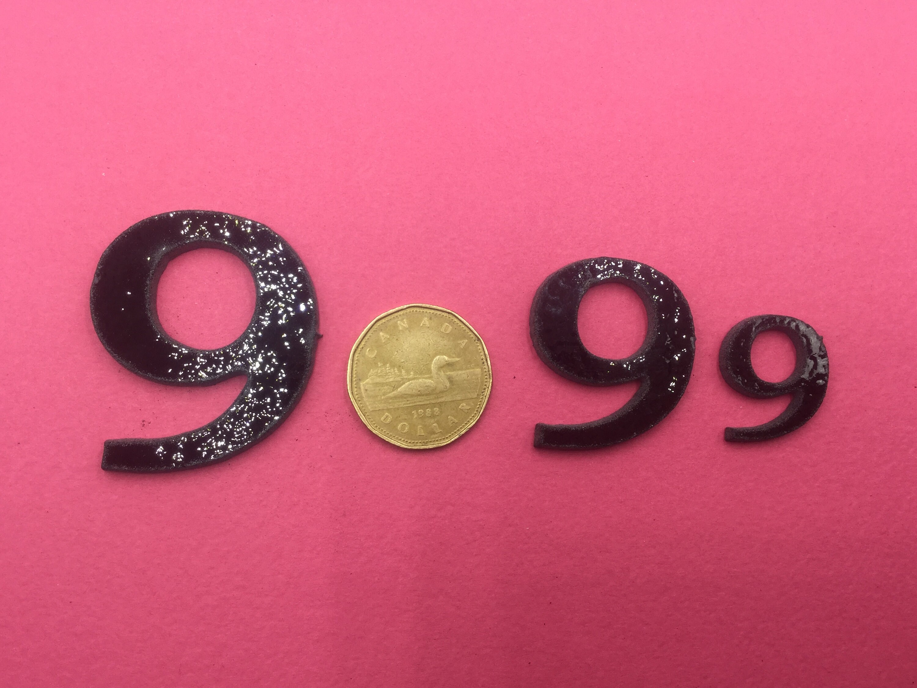 Precut Stained Glass Precut Glass Numbers 9 Black Opal Etsy