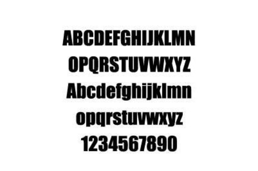 Precut Fusible Glass Letters in Impact Font, in Bullseye COE 90 or