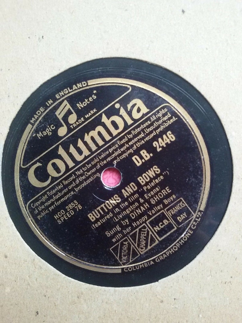 Dating Columbia 78 RPM Records
