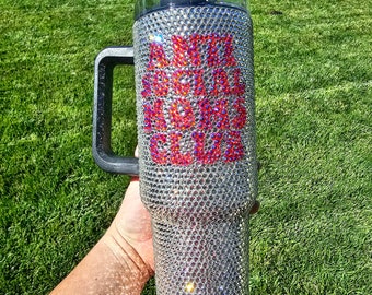 BLING 40OZ with Handle- Anti Social Moms Club - Crystal