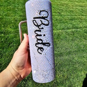 Light Pink Opal Bride Rhinestone Tumbler