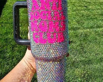 BLING 40OZ with Handle- Anti Social Moms Club - Crystal AB