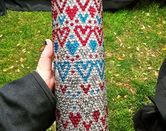 Patriotic Hearts Rhinestone Tumbler