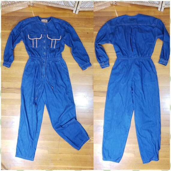 Vintage Liz Claiborne - Denim Jumpsuit - Blue Jean