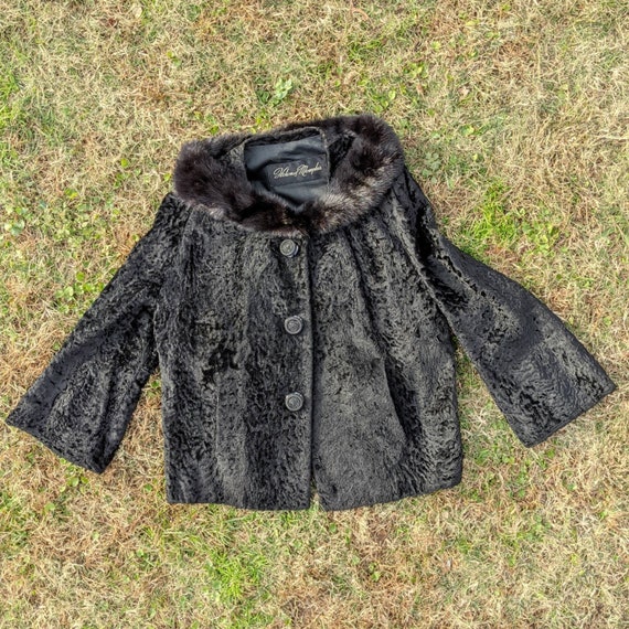 50s 60s Vintage Fur Coat by Helen of Memphis - Cr… - image 2