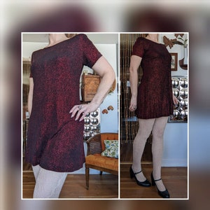 90s Vintage Evening Dress Sparkly Short Sleeve Mini Cocktail Dress by Teddi Evening image 1