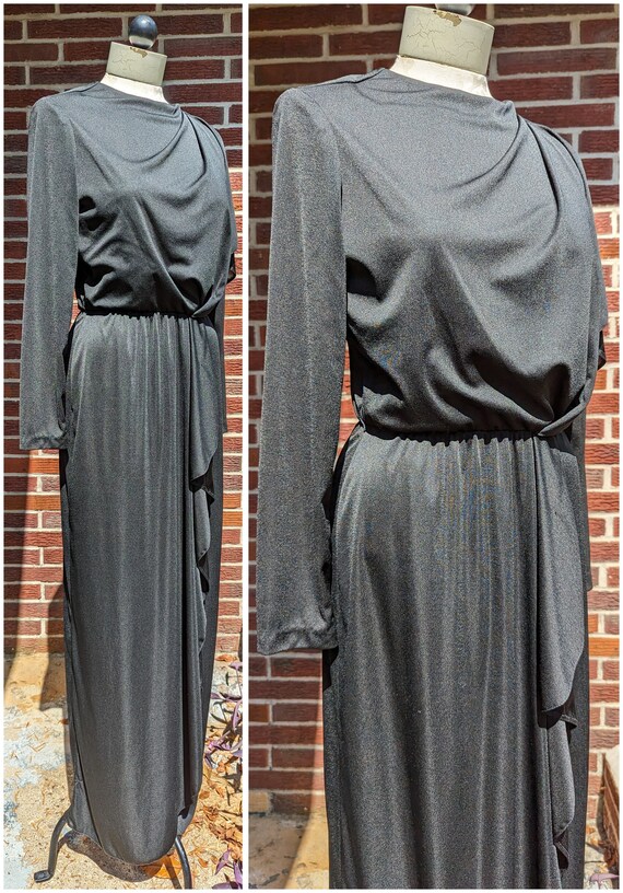 Black Maxi Dress by Howard Wolf | 70s Vintage