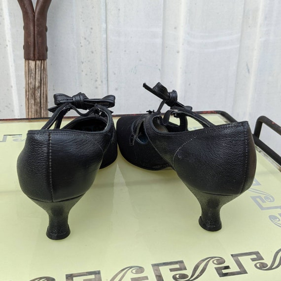 1970s Black Heels with Bow by Sbicca - Suede Spoo… - image 7