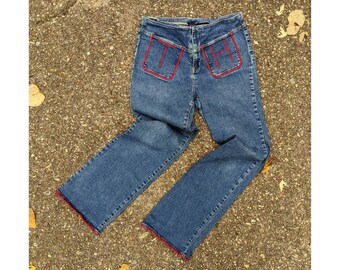 90s 00s Y2K Vintage Jeans by TOMMY HILFIGER - Low Rise Straight Leg Tommy Jeans - Women's Size 11