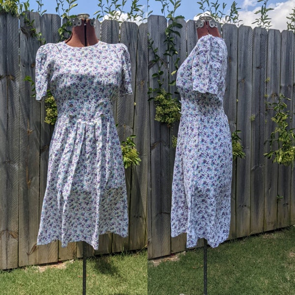 SALE! Floral Rayon Midi Dress by Miss Dorby | 90s Vintage