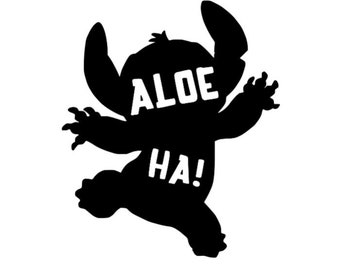 Stitch ALOE HA! Vinyl Decal