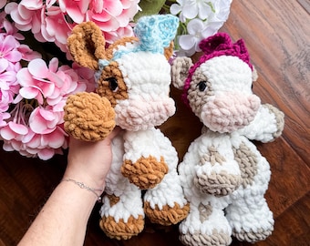 Handmade Cow Stuffed Animals, Cow Cuddly Toy, Animal Lover Gift, Baby Shower Gift, Whimsical Cow, Nursery Animal Decor, Gifts for Girls