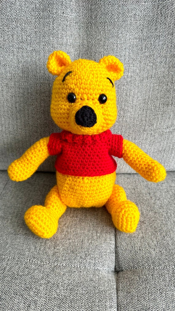 Handmade Crochet Bear Plushie: Baby Shower Nursery Decor