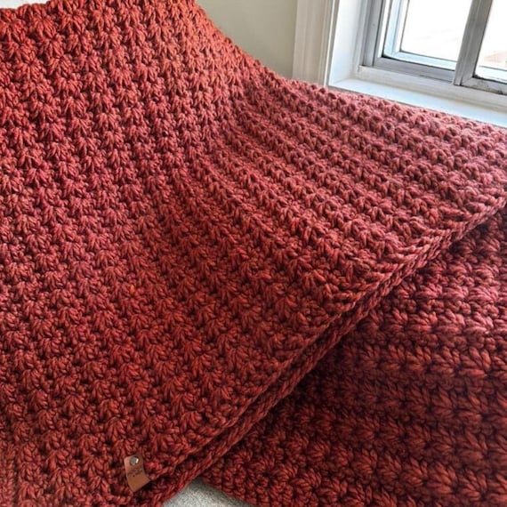 Handmade Crochet Blanket: Soft Acrylic Throw, Nursery Decor