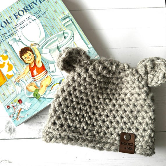Baby Bear Crochet Hat: Soft Fleece Newborn Beanie