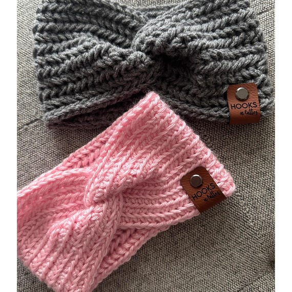 Toddler Crochet Ear Warmers, Handmade Winter Headband for Kids 1-3 Years