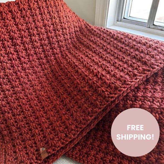 Soft and Cozy Blanket, Perfect Home and Nursery Decor & Housewarming Gift, Warm Covers and Throws for the Couch, Crochet Bedspreads