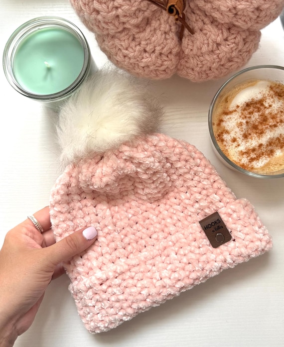0-3 Month Baby Hat with Removable Pom Pom, Baby Shower Gift, Handmade Crochet Hat, Newborn Hats, Accessories, Trendy Fall & Winter Fashion