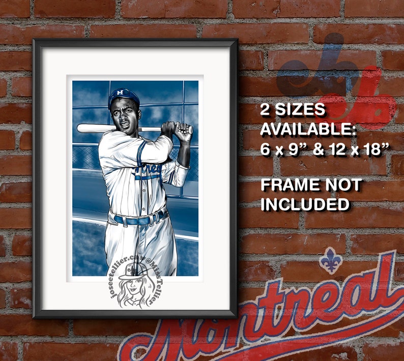 JACKIE ROBINSON PRINT Montreal Royals Giclée print for Etsy