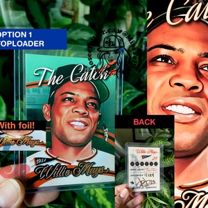 WILLIE MAYS Art de la carte personnalisée