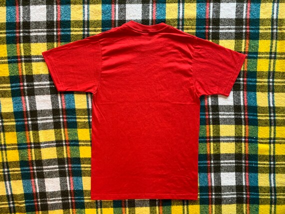 Vintage 80's blank red jerzees t-shirt - image 4