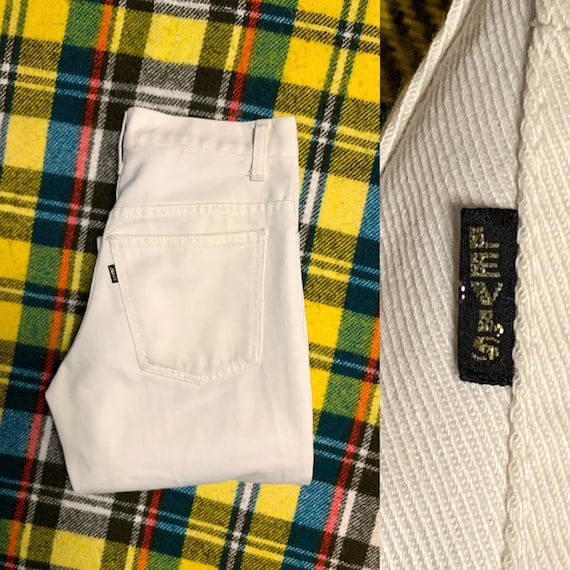 Vintage 60's Levi's Big E Sta-Prest white denim pa