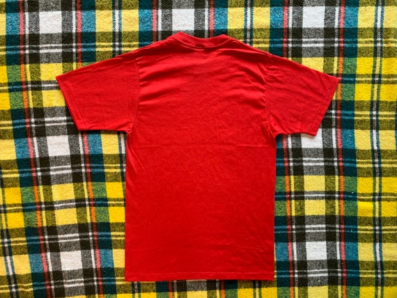 Vintage 80's blank red jerzees t-shirt - image 5