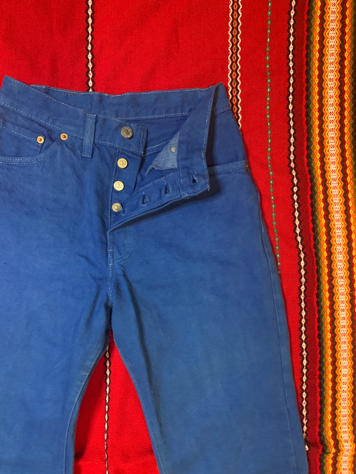 80's High Waist Button Fly Denim Jeans by Canyon River Blues