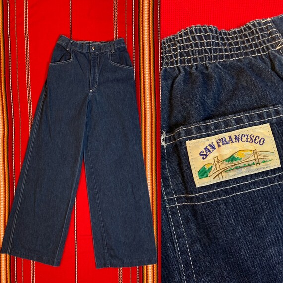 Vintage 70's San Fransisco wide leg denim boho fas