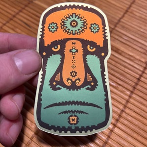 Moai Face Sticker