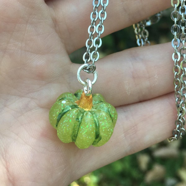 Yellow Pumpkin | Yellow Pumpkin Art | Fall Jewelry | Fall Necklace | Gourd Art
