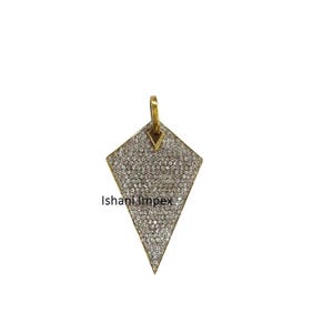 Victorian Pendant Natural Rose Cut Diamond & 925 Sterling Silver Pendant Victorian Handmade Diamond Pendant Jewelry