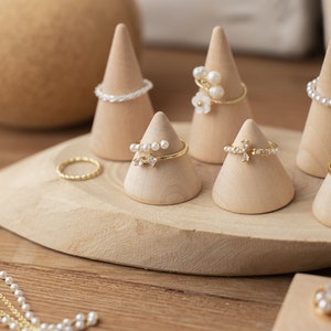 Wood Jewelry Display Set, Jewelry Display, Wooden Jewelry Stand, Jewelry Risers and Platforms, Earring Display Stand