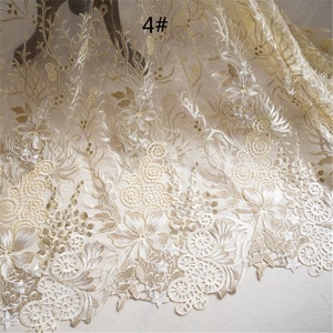 Embroidered Floral Lace Fabric: DIY Wedding Dress Material