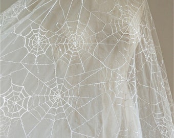 Tüll Pailletten Stickerei-Spitze-Gewebe, Braut Hochzeitskleid Schleier