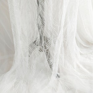 3D Beaded Sequin Lace Fabric: Exquisite Embroidery Wedding Dress Bridal Veil Lace