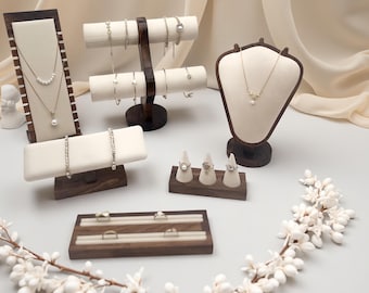 Walnut Bracelet Stand: Jewelry Display Holder