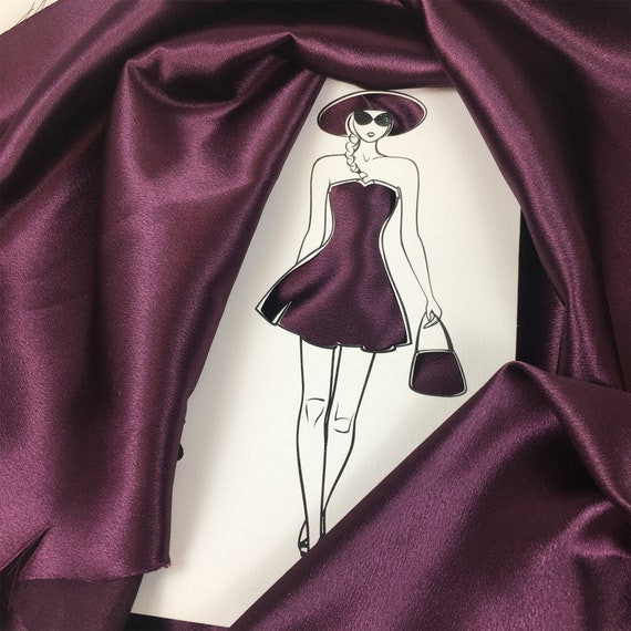 Silk Satin Fabric by the Yard 75colourssilk Satin for Etsy