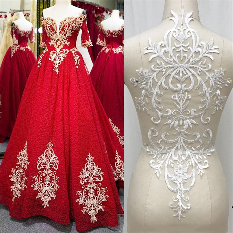 Beautiful Embroidery Lace Applique for Wedding Bridal Dress Etsy
