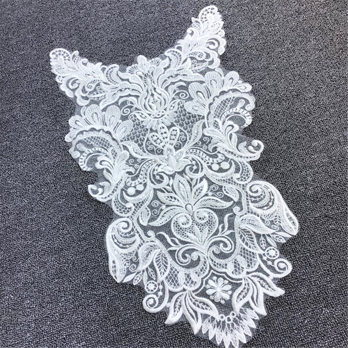 Exquisite Sequin Lace Applique Mesh Floral Lace Applique for Etsy
