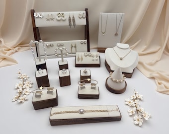 Velvet Jewelry Display Tray: Necklace, Ring, Earring Organizer