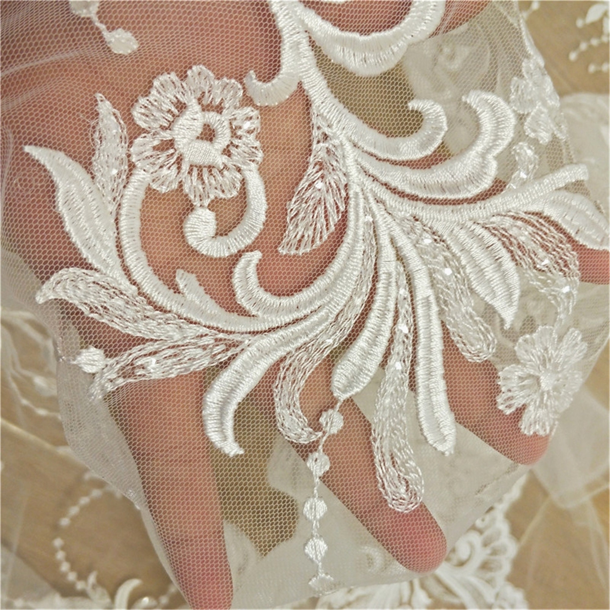 Exquisite Embroidery Lace Fabric for Girls Skirt Wedding - Etsy