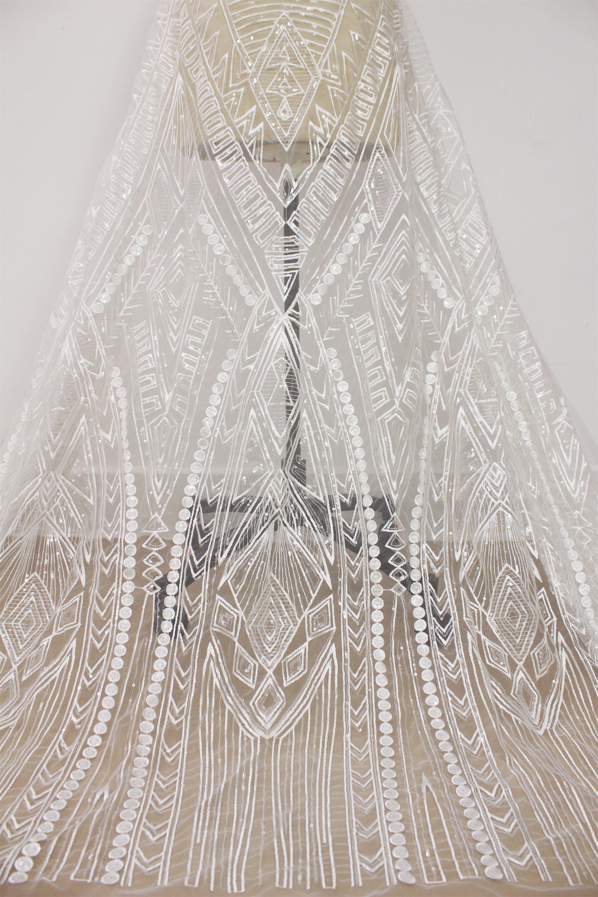 Geometric Lace Wedding Dress - Etsy