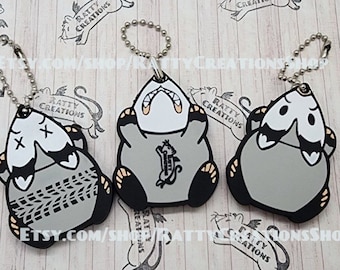 Opossum Rubber key holder 3in keychain