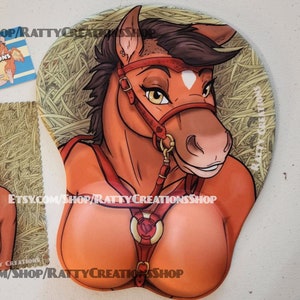 Hazelnut Horse-  Padded Booty | boob | Ergonomic Mousepads Wrist Rest